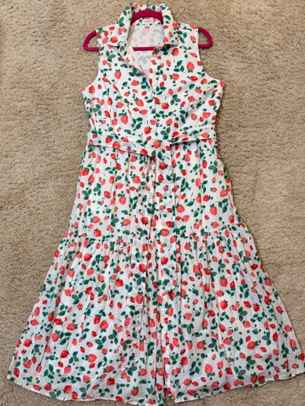 J.Crew Strawberry Maxi Dress
